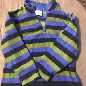 Hanna Andersson pull-over striped fleece